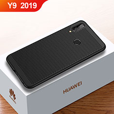 Funda Dura Plastico Rigida Carcasa Perforada para Huawei Y9 (2019) Negro