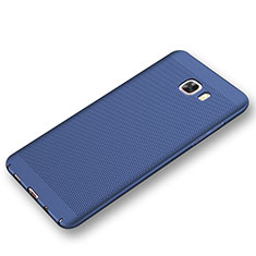 Funda Dura Plastico Rigida Carcasa Perforada para Samsung Galaxy C9 Pro C9000 Azul