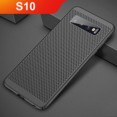 Funda Dura Plastico Rigida Carcasa Perforada para Samsung Galaxy S10 Negro