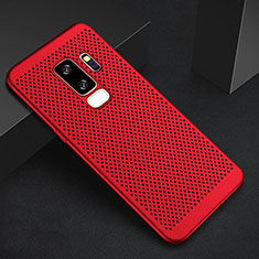 Funda Dura Plastico Rigida Carcasa Perforada para Samsung Galaxy S9 Plus Rojo