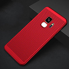 Funda Dura Plastico Rigida Carcasa Perforada para Samsung Galaxy S9 Rojo