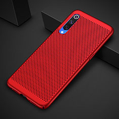Funda Dura Plastico Rigida Carcasa Perforada para Xiaomi Mi 9 Lite Rojo