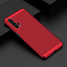 Funda Dura Plastico Rigida Carcasa Perforada W01 para Huawei Honor 20 Pro Rojo