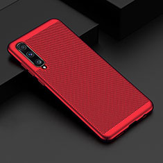 Funda Dura Plastico Rigida Carcasa Perforada W01 para Samsung Galaxy A90 5G Rojo