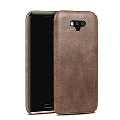 Funda Dura Plastico Rigida de Cuero para Huawei Honor Magic Marron