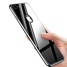 Funda Dura Plastico Rigida Espejo M01 para Apple iPhone 7 Plus Negro