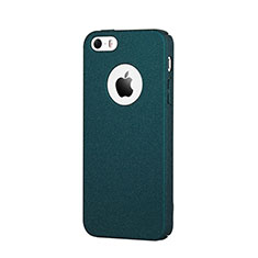 Funda Dura Plastico Rigida Fino Arenisca para Apple iPhone 5S Azul