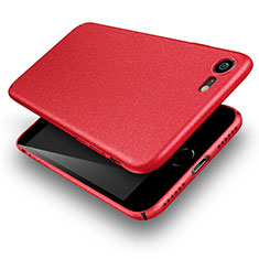 Funda Dura Plastico Rigida Fino Arenisca para Apple iPhone 8 Rojo