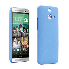 Funda Dura Plastico Rigida Fino Arenisca para HTC One E8 Azul