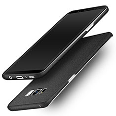 Funda Dura Plastico Rigida Fino Arenisca para Samsung Galaxy S8 Negro
