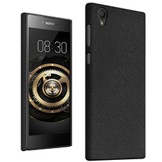 Funda Dura Plastico Rigida Fino Arenisca para Sony Xperia L1 Negro