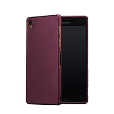 Funda Dura Plastico Rigida Fino Arenisca para Sony Xperia Z3 Rojo