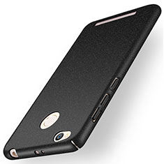 Funda Dura Plastico Rigida Fino Arenisca para Xiaomi Redmi 3 High Edition Negro