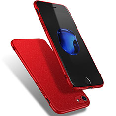 Funda Dura Plastico Rigida Fino Arenisca Q02 para Apple iPhone 7 Rojo