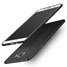 Funda Dura Plastico Rigida Fino Arenisca R01 para Samsung Galaxy A9 Pro (2016) SM-A9100 Negro