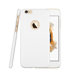 Funda Dura Plastico Rigida Mate con Agujero para Apple iPhone 6S Blanco