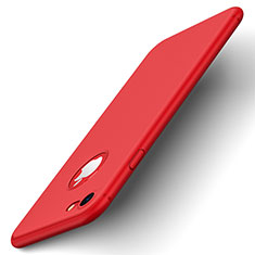 Funda Dura Plastico Rigida Mate con Agujero para Apple iPhone 7 Rojo