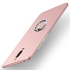 Funda Dura Plastico Rigida Mate con Anillo de dedo Soporte A02 para Huawei Mate 9 Pro Oro Rosa