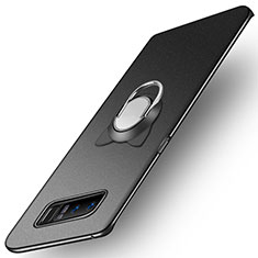 Funda Dura Plastico Rigida Mate con Anillo de dedo Soporte A02 para Samsung Galaxy Note 8 Negro