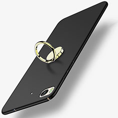 Funda Dura Plastico Rigida Mate con Anillo de dedo Soporte A02 para Xiaomi Mi 5S 4G Negro