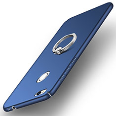Funda Dura Plastico Rigida Mate con Anillo de dedo Soporte A03 para Huawei Honor 8 Lite Azul