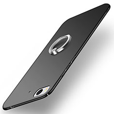 Funda Dura Plastico Rigida Mate con Anillo de dedo Soporte A03 para Xiaomi Mi 5S 4G Negro