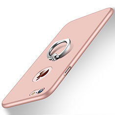 Funda Dura Plastico Rigida Mate con Anillo de dedo Soporte para Apple iPhone 6 Rosa