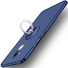 Funda Dura Plastico Rigida Mate con Anillo de dedo Soporte para Huawei Honor 6A Azul