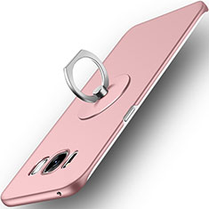 Funda Dura Plastico Rigida Mate con Anillo de dedo Soporte para Samsung Galaxy S8 Plus Rosa