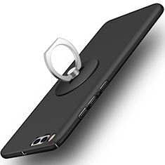 Funda Dura Plastico Rigida Mate con Anillo de dedo Soporte para Xiaomi Mi 6 Negro
