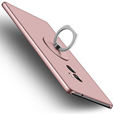 Funda Dura Plastico Rigida Mate con Anillo de dedo Soporte para Xiaomi Mi Mix Oro Rosa