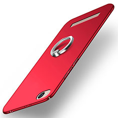 Funda Dura Plastico Rigida Mate con Anillo de dedo Soporte para Xiaomi Redmi 5A Rojo