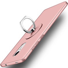 Funda Dura Plastico Rigida Mate con Anillo de dedo Soporte para Xiaomi Redmi Note 4 Standard Edition Oro Rosa
