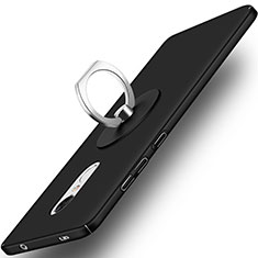 Funda Dura Plastico Rigida Mate con Anillo de dedo Soporte para Xiaomi Redmi Note 4X High Edition Negro