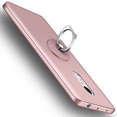 Funda Dura Plastico Rigida Mate con Anillo de dedo Soporte para Xiaomi Redmi Note 4X High Edition Oro Rosa