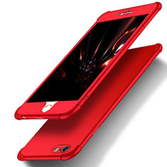 Funda Dura Plastico Rigida Mate Frontal y Trasera 360 Grados M01 para Apple iPhone 6 Plus Rojo
