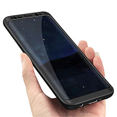Funda Dura Plastico Rigida Mate Frontal y Trasera 360 Grados M02 para Samsung Galaxy S8 Plus Negro