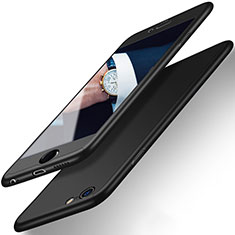 Funda Dura Plastico Rigida Mate Frontal y Trasera 360 Grados para Apple iPhone 6 Negro