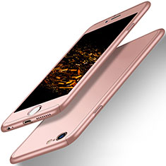 Funda Dura Plastico Rigida Mate Frontal y Trasera 360 Grados para Apple iPhone 6 Plus Oro Rosa