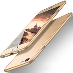 Funda Dura Plastico Rigida Mate Frontal y Trasera 360 Grados para Apple iPhone 6S Oro
