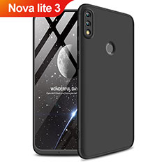 Funda Dura Plastico Rigida Mate Frontal y Trasera 360 Grados para Huawei Nova Lite 3 Negro