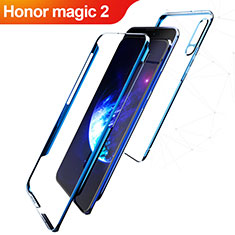 Funda Dura Plastico Rigida Mate Frontal y Trasera 360 Grados Q01 para Huawei Honor Magic 2 Azul