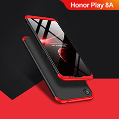 Funda Dura Plastico Rigida Mate Frontal y Trasera 360 Grados Q01 para Huawei Honor Play 8A Negro