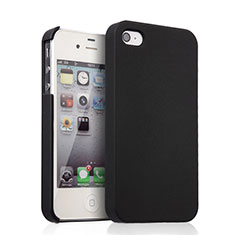 Funda Dura Plastico Rigida Mate para Apple iPhone 4 Negro