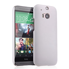 Funda Dura Plastico Rigida Mate para HTC One M8 Blanco