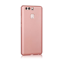 Funda Dura Plastico Rigida Mate para Huawei P9 Oro Rosa