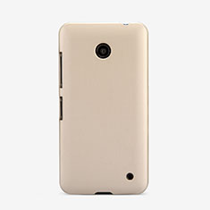 Funda Dura Plastico Rigida Mate para Nokia Lumia 630 Oro