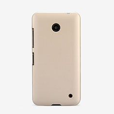 Funda Dura Plastico Rigida Mate para Nokia Lumia 635 Oro