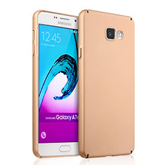 Funda Dura Plastico Rigida Mate para Samsung Galaxy A7 (2016) A7100 Oro
