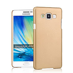 Funda Dura Plastico Rigida Mate para Samsung Galaxy A7 SM-A700 Oro